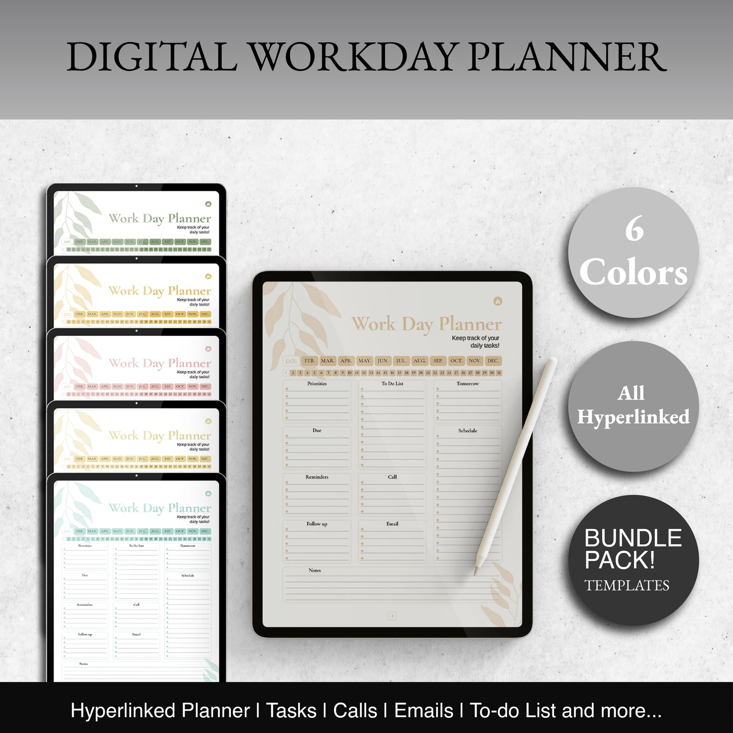 Digital Workday Planner - Digital Planner